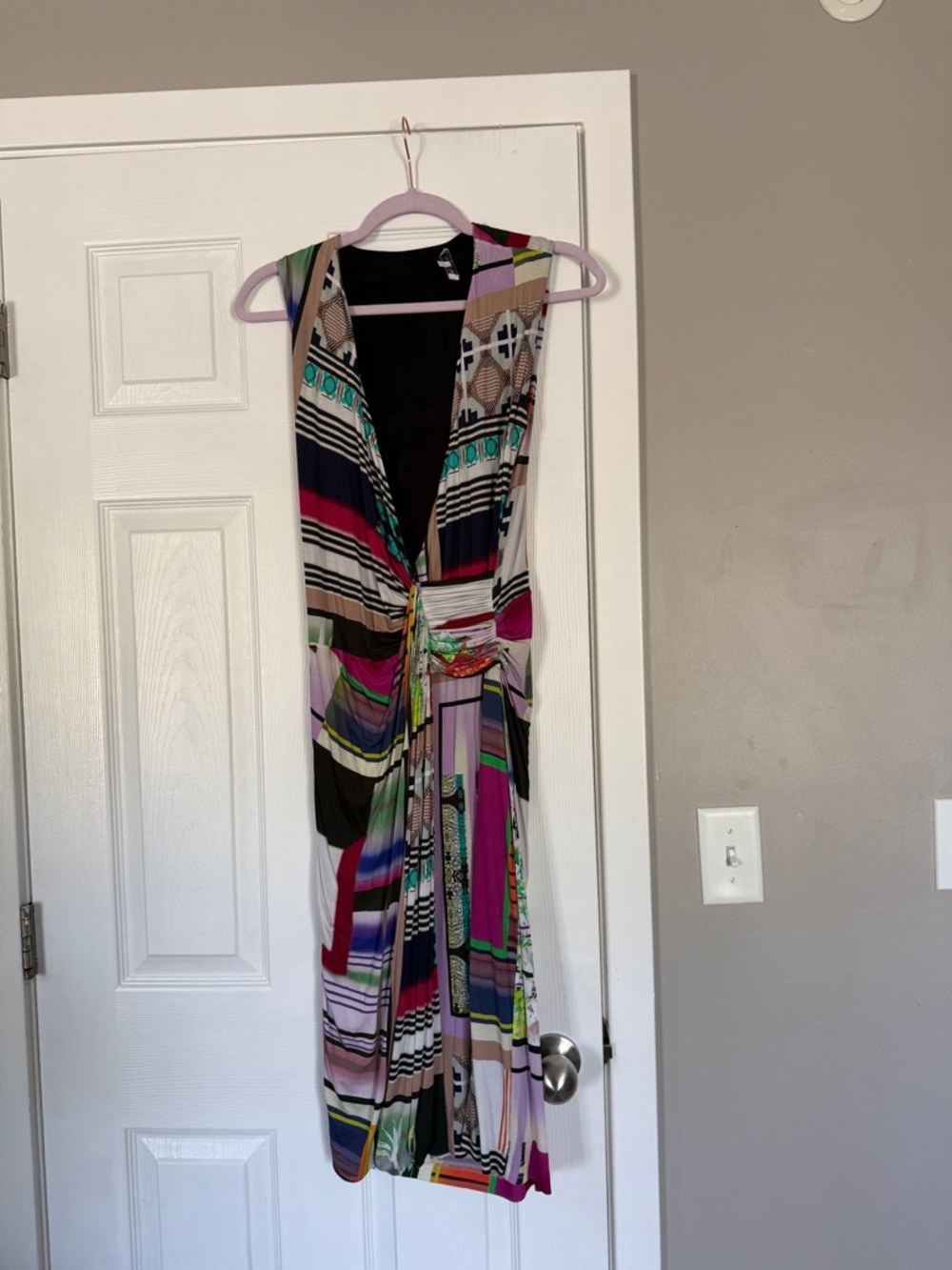 Etro Milano Sleeveless Multicolor Midi Dress size 44